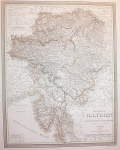 WEILAND,  CARL FERDINAND: MAP OF THE KINGDOM OF ILLYRIA AND DUCHY OF STYRIA